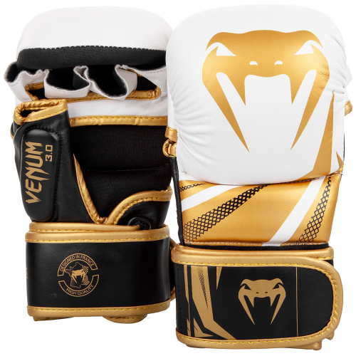 MMA sparring rukavice Challenger 3.0 bílé černo-zlaté