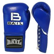 Boxerské rukavice Profi - kůže šněrovací 10 oz modré BAIL