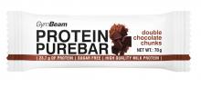 GymBeam Protein Pure Bar 70 g dvojitá čokoláda s kousky